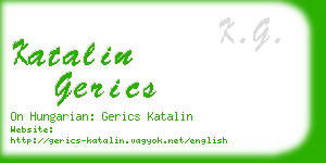 katalin gerics business card